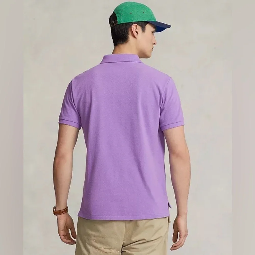 Polo Ralph Lauren Polo Shirt Mens L Purple Classic Fit Short Sleeve Golf Cotton